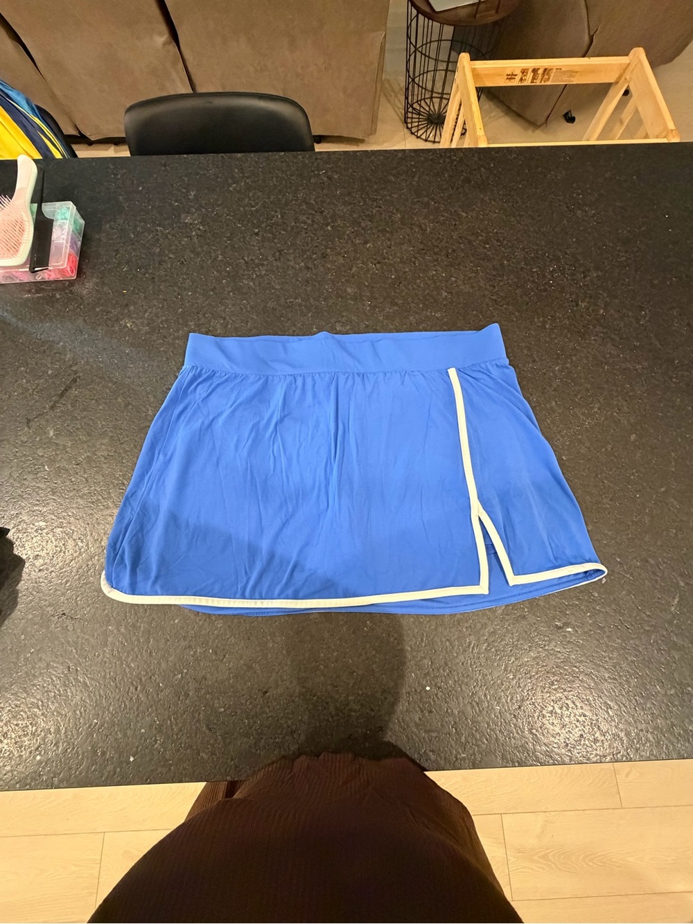 all in motion Blue Athletic Skort with White Logo Print